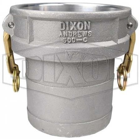 Dixon Type-C Cam and Groove Coupler, 5 in Nominal, Female Coupler x Hose Shank End Style, Aluminum 500-C-AL